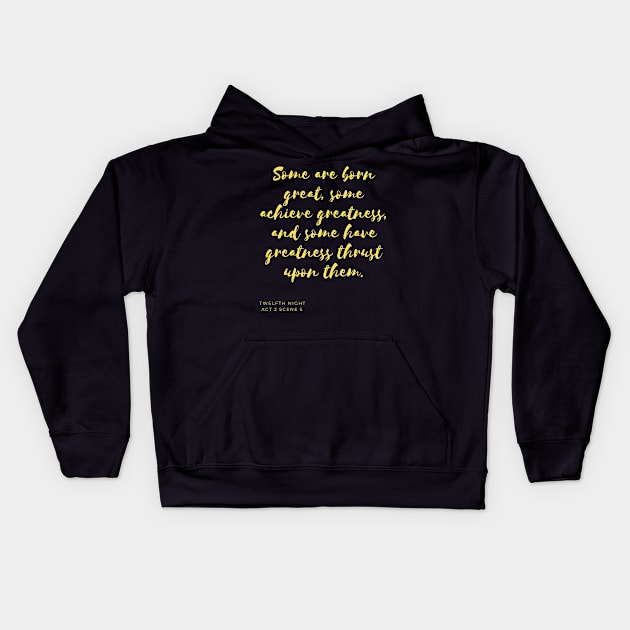 Some are Born Great (yellow) Kids Hoodie by Fantastic Store